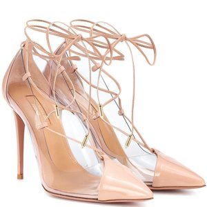 Aquazzura Pink Magic 105 Patent Leather Pumps